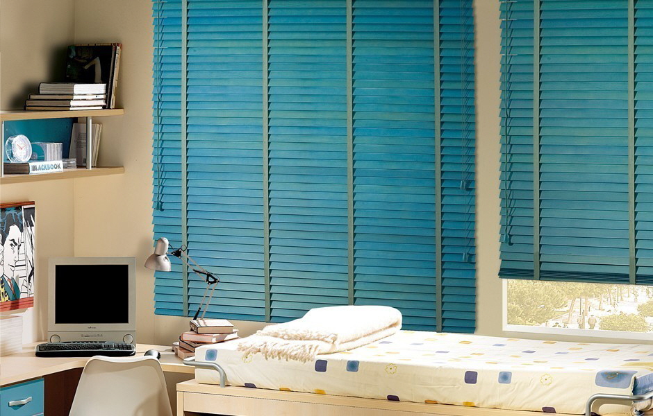 Abachi Venetian Blind - Colonial collection with 2 inch or 21/2 inch slats and solid twill tape ladders