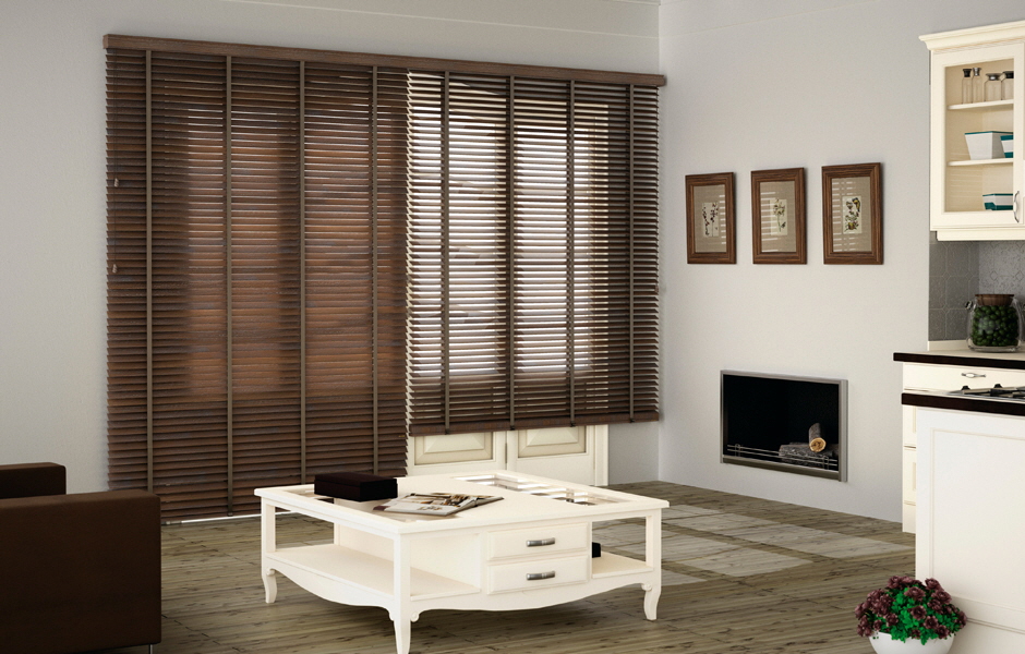 Abachi Venetian Blind - Decape Collection with 2 inch or 2 1/2 inch slats