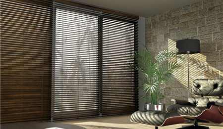 Abachi Venetian Blind - Express Collection with 2 inch or 2 1/2 inch slats